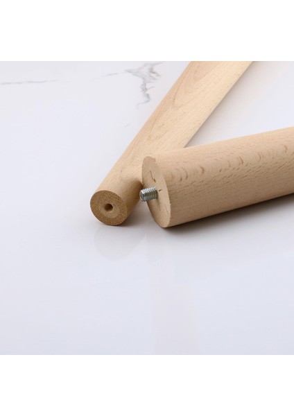 3'lü Ahşap Sehpa Ayak Takımı 40 cm Zigon - Puf - Tabure