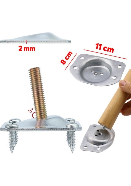 3'lü Ahşap Sehpa Ayak Takımı 40 cm Zigon - Puf - Tabure
