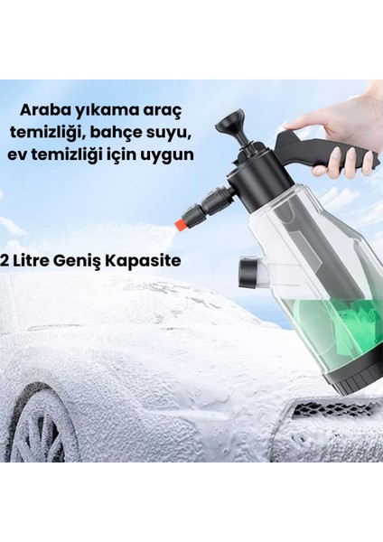 Yüksek Basınçlı 2litre Ev Bahçe Temizlik Araç Yıkama Köpük Püskürtücü Otomatik El Pompası