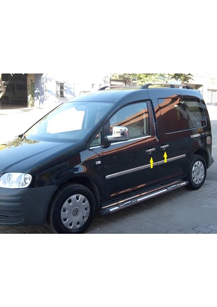 Volkswagen Caddy Uyumlu 2003-2019 Krom Kapı Kolu 3 Kapı Paslanmaz Çelik