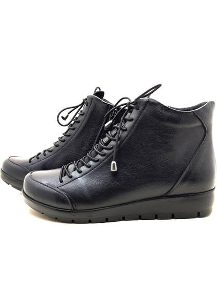 5008 AYMODA LASTİKLİ FERMARLI BAYAN DERİ BOT