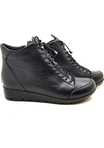 5008 AYMODA LASTİKLİ FERMARLI BAYAN DERİ BOT