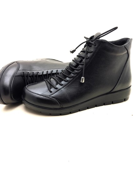 5008 AYMODA LASTİKLİ FERMARLI BAYAN DERİ BOT