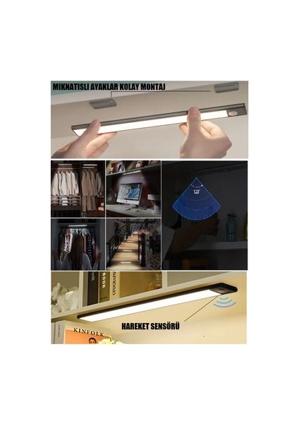 Şarjlı LED Kabinet CT-2464 Bella