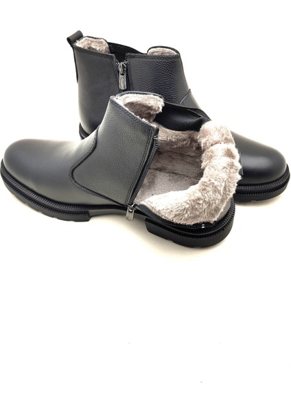 3407 Aymoda Erkek Içi Kürklü Rahat Fermarlı Deri Bot fiyatları