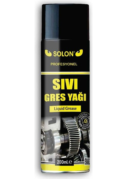 30 Adet (1 Koli) Profesyonel Sıvı Gres Sprey 200 Ml.