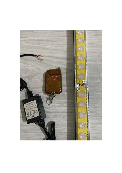 LED Çakar Lamba Sarı-Sarı 85 cm Mercekli