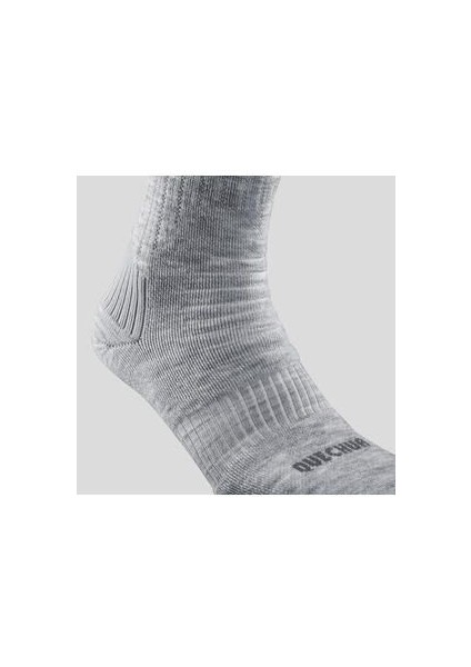 Yetişkin Outdoor Uzun / Termal Çorap - Gri - 2 Çift - SH100 Mid