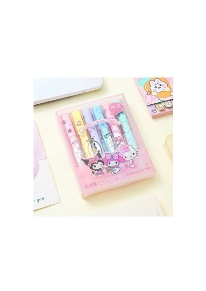 Kuromi Hello Kitty 6'lı Fosforlu Kalem