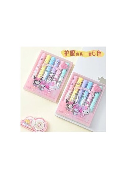 Kuromi Hello Kitty 6'lı Fosforlu Kalem