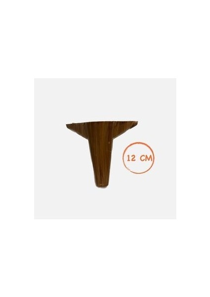 12CM Konik Mobilya Ayağı Kayın Renk