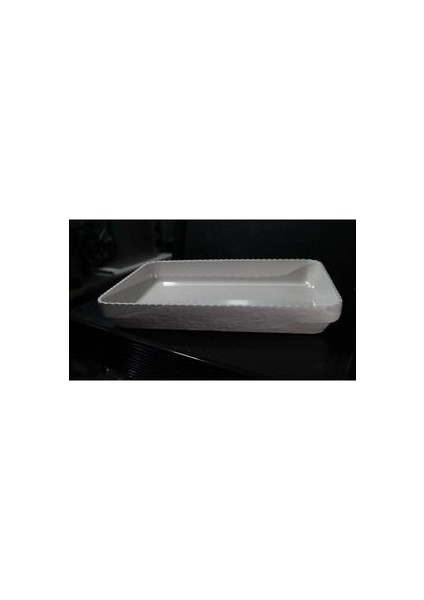 Thermoset Melamin Dikdörtgen Açık Büfe Servis Tabağı 36X24 cm 1 Adet