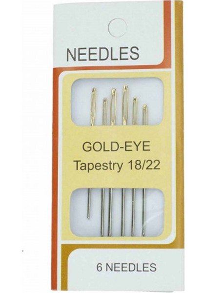6'lı Etamin Kaneviçe Goblen Iğnesi Gold-Eye Tapestry 18/22