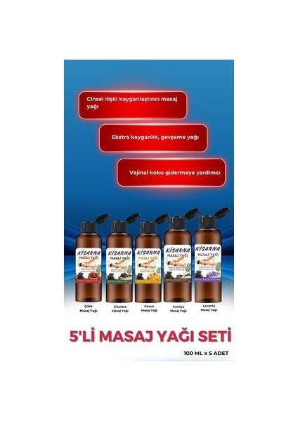 & Masaj Yağı 5 Adet Set 500 ml fırsatları