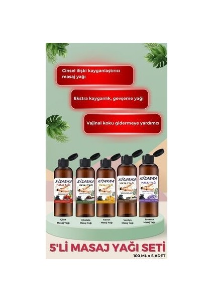 & Masaj Yağı 5 Adet Set 500 ml indirimleri