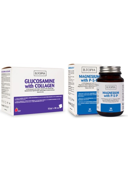 Glucosamine With Collagen + Magnesium With P-5-P Avantaj Paketi