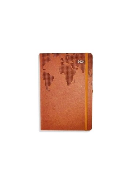 2024 Yılı Günlük Ajanda 17*24 Termo Deri Çizgili 512T