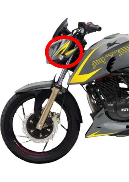 Tvs Apache RTR200 2019-2022 Sol Ön Far Yanı Kafa Siperlik Grenajı Füme-Gri A fiyatları