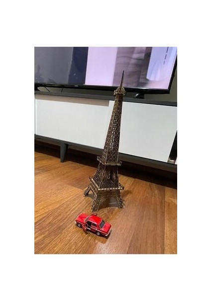 Kahverengi Ahşap Lazer Kesim Eyfel Kulesi Maketi 63CM modelleri