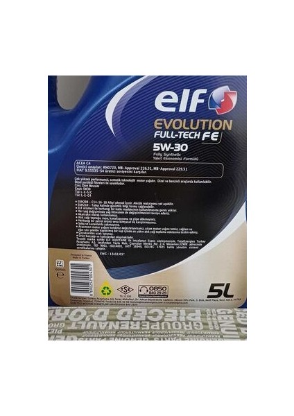 Renault Megane Iv (4) 1.5 Dci 1.6 Dci Filtre Bakım Seti ve 5W30 5lt Elf Fulltech Motor Yağı fiyatları