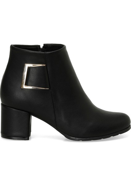 24K-1038 4pr Siyah Kadın Topuklu Bot