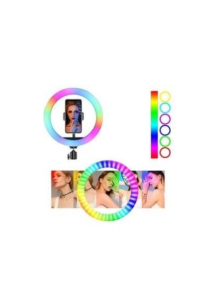 Soft Ring Light MJ26 10" Rgb LED Işık Youtuber Selfie Işığı