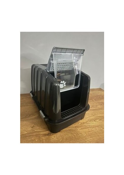 Xl Kapalı Kedi Tuvaleti 52X37,5X40 - Kürek ve Filtre Hediyeli (Comanchero) modelleri