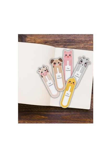 Çocuklar Için Isme Özel Ayraç, 5 Adet, Lamineli, Yıpranmaz