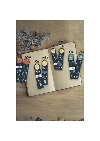 Çocuklar Için Isme Özel Ayraç, 4 Adet, Lamineli, Yıpranmaz