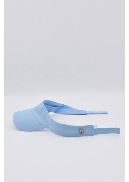 Kadın Mavi Tenis Vizör Cap Yazlık Spor Plaj Şapkası