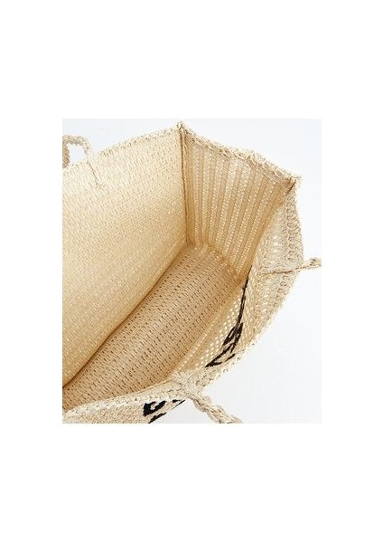 Lcw Accessorıes Yazı Baskılı Kadın Hasır Kol Çantası fırsatları