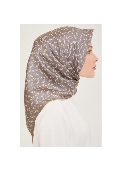 Twill Ipek Eşarp - 4001-53 Füme Sarı modelleri