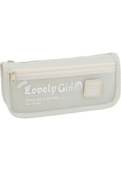 Büyük Kapasiteli Ilk ve Orta Okul Öğrencisi Kırtasiye Kutusu Basit Kırtasiye Çantası Ins Yüksek Görünümlü Kız Şeffaf Kalem Çantası (Yurt Dışından)