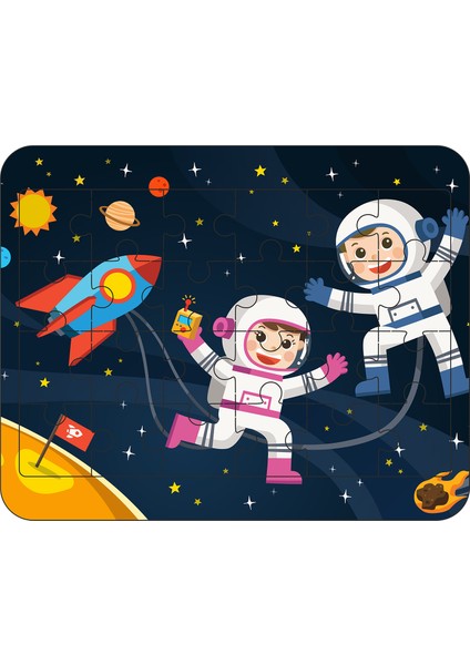 24 Parça Ahşap Eğitici Yapboz Puzzle Seti (Set 6)