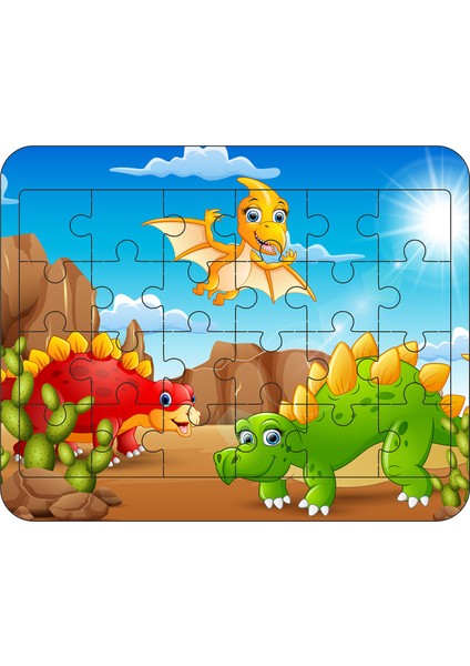 24 Parça Ahşap Eğitici Yapboz Puzzle Seti (Set 6)