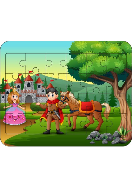 24 Parça Ahşap Eğitici Yapboz Puzzle Seti (Set 6)