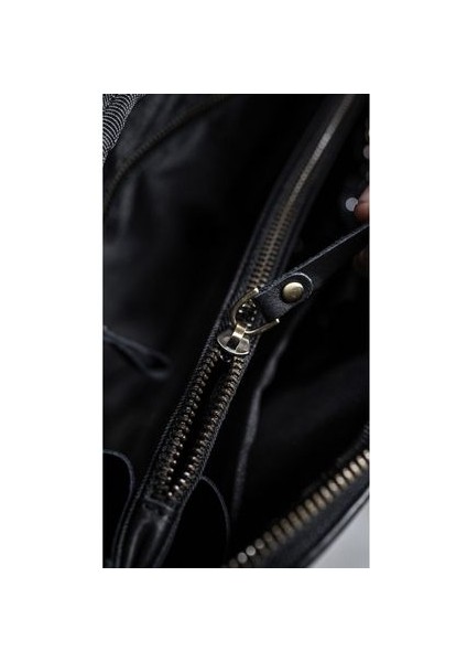 Cogger Hakiki Deri Siyah Laptop ve Evrak Çantası