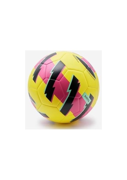 Öğretici Futbol Topu - 5 Numara - Sarı / Pembe - Learning Ball