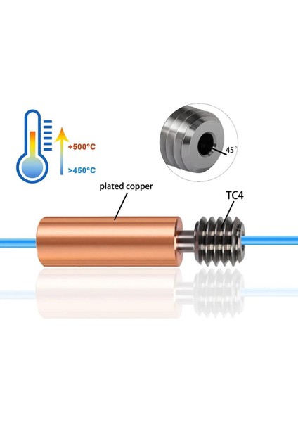 Elegoo Neptune 4-4 Pro Uyumlu Titanyum Bi Metal Barel