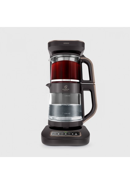 Çaysever Robotea Pro 4 In 1 Cam Çay Makinesi Walnut Brown