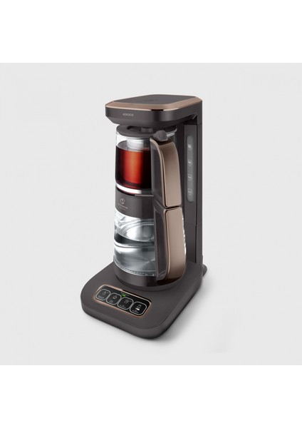 Çaysever Robotea Pro 4 In 1 Cam Çay Makinesi Walnut Brown