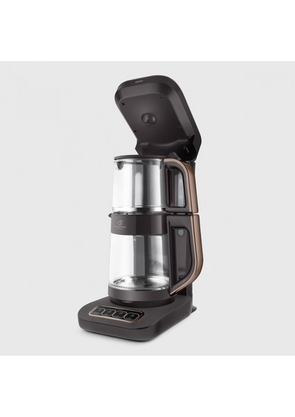 Çaysever Robotea Pro 4 In 1 Cam Çay Makinesi Walnut Brown