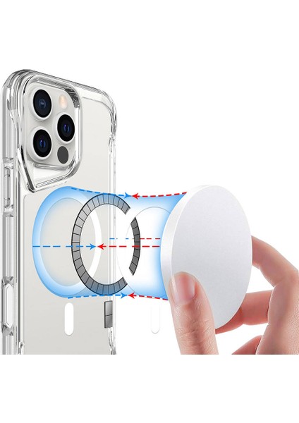 Apple iPhone 15 Pro Max Uyumlu Kılıf Magsafe Şarj Destekli, Darbelere Dayanıklı Airbag Tasarım Kapak