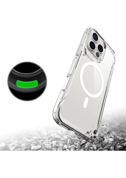 Apple iPhone 15 Pro Max Uyumlu Kılıf Magsafe Şarj Destekli, Darbelere Dayanıklı Airbag Tasarım Kapak
