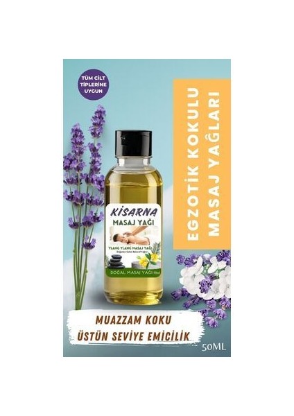 Ylang Ylang Aromalı Masaj Yağı 50 ml - Masaj Görev Kartları Hediyeli Set modelleri