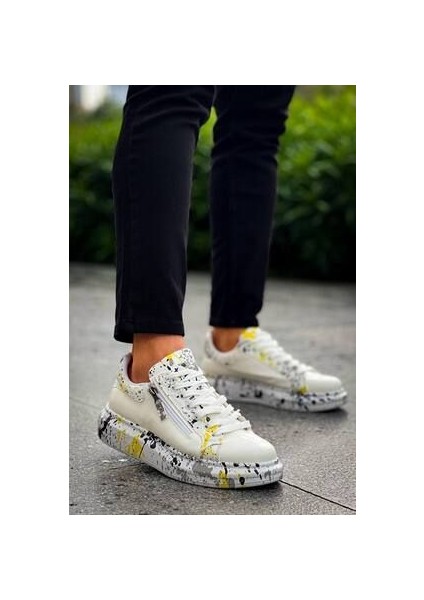 Kb-02 Kuback Bağcıklı Crocodile Beyaz Sarı Günlük Erkek Ayakkabı fırsatları