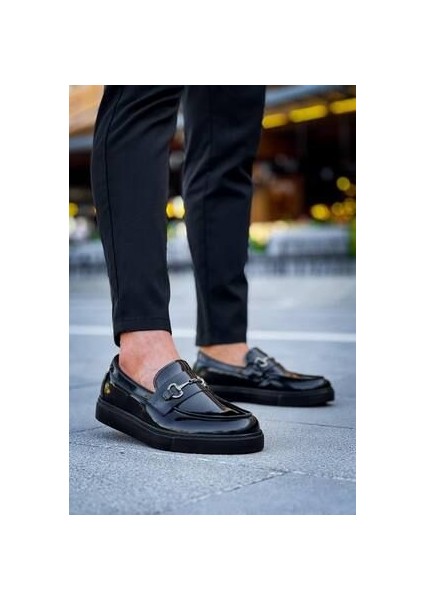 KB-027 Kuback Bağcıksız Kömür Rugan G Günlük Erkek Ayakkabı fırsatları