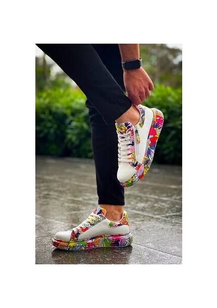 Kb-02 Kuback Bağcıklı Crocodile Beyaz Kırmızı Günlük Erkek Ayakkabı fiyatları