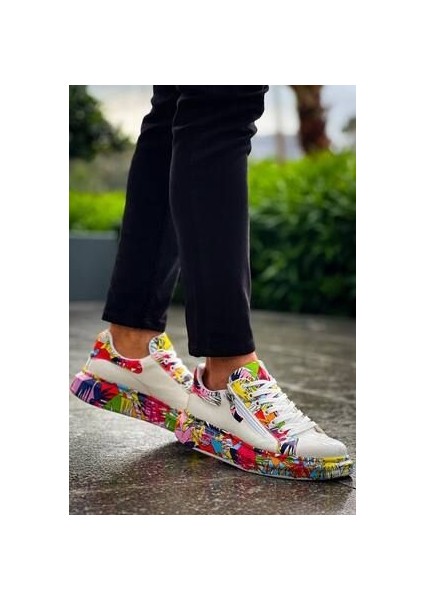 Kb-02 Kuback Bağcıklı Crocodile Beyaz Kırmızı Günlük Erkek Ayakkabı fırsatları