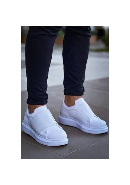 KB-040 Kuback Beyaz Cilt Lastikli Günlük Erkek Ayakkabı modelleri